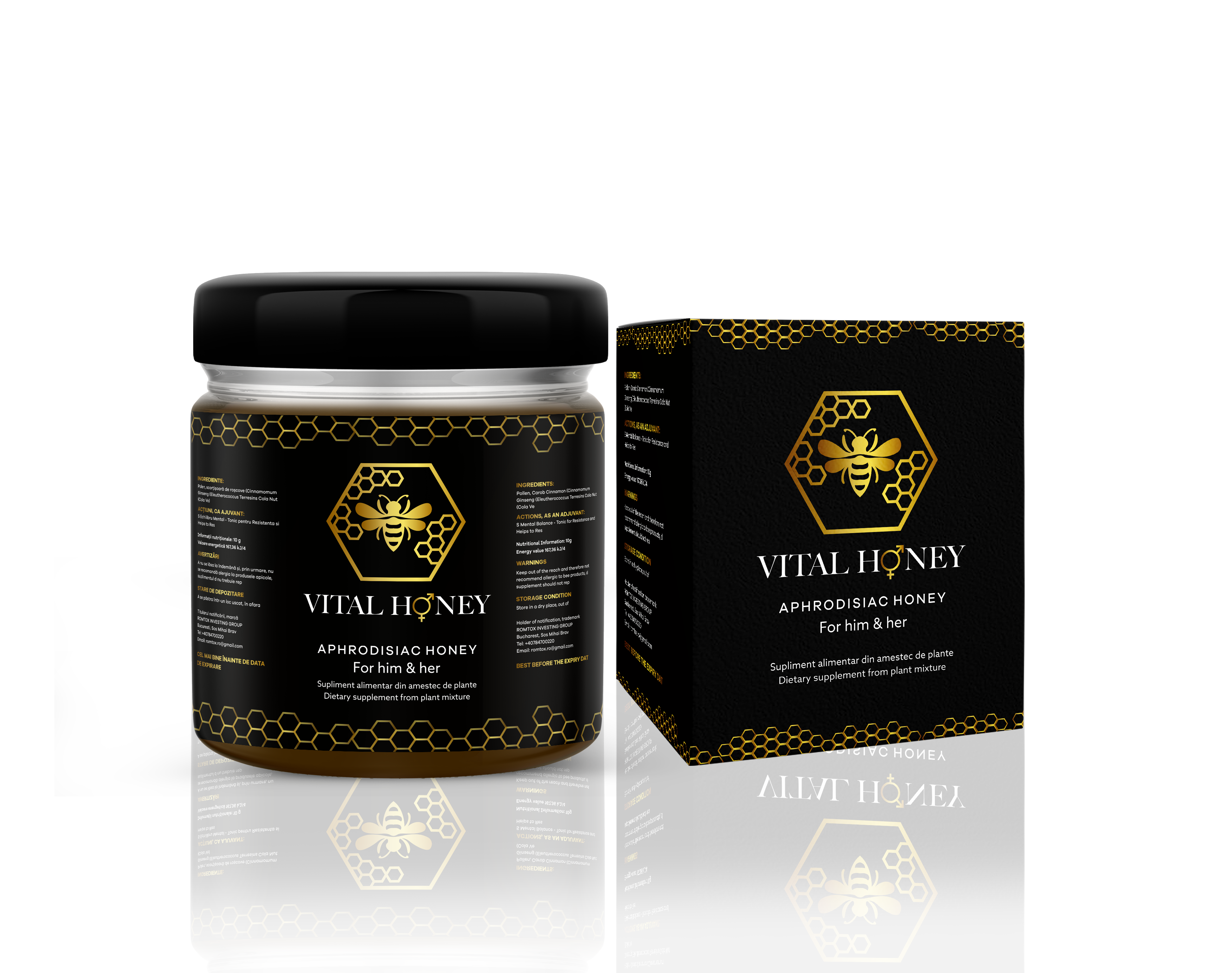 Box with jar mockup Left Side